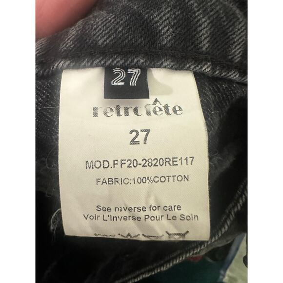 RETROFETE Revolve Tessa Shorts Black Onyx Distressed Dark Fairy Punk - Sz 27 - Picture 9 of 9